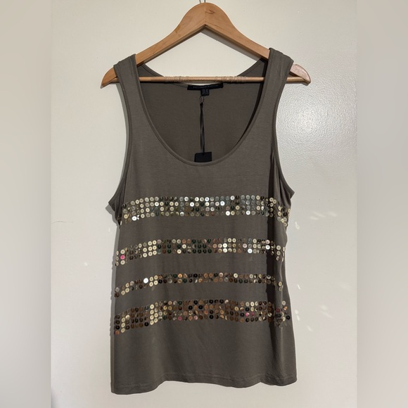 NWT Katherine Barclay Sequin Embellished Tank Top XL - Picture 2 of 7